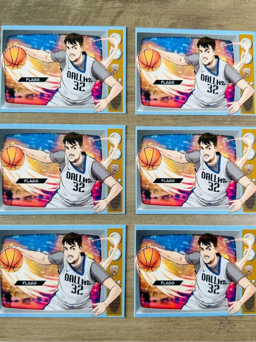 Cooper Flagg Lot of (6) 2025 Topps Rookie Anime #A19 Novelty Basketball Cards.
